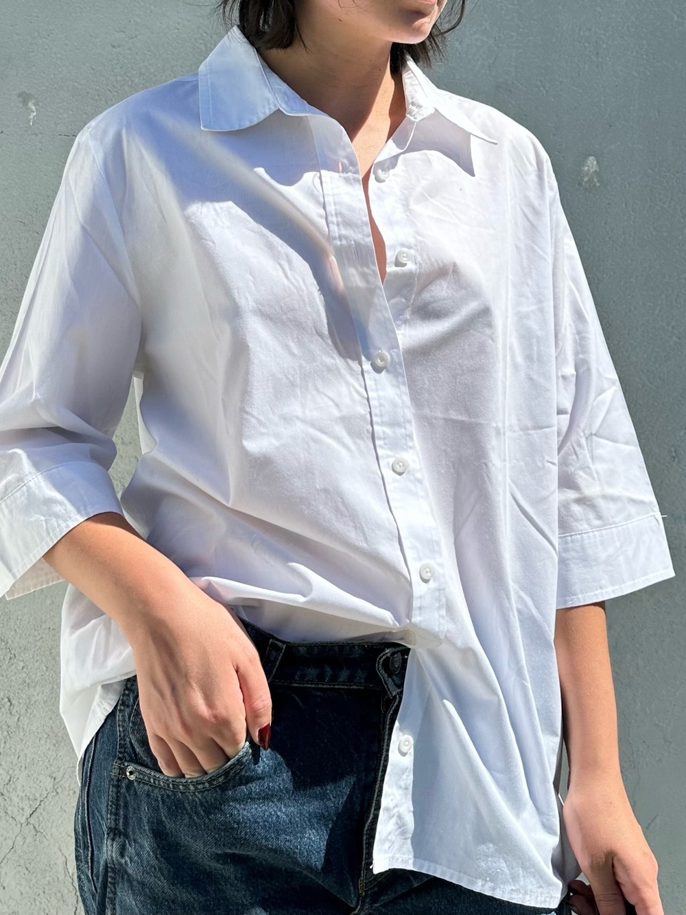 American Sweetheart Vintage White Button-Down Shirt